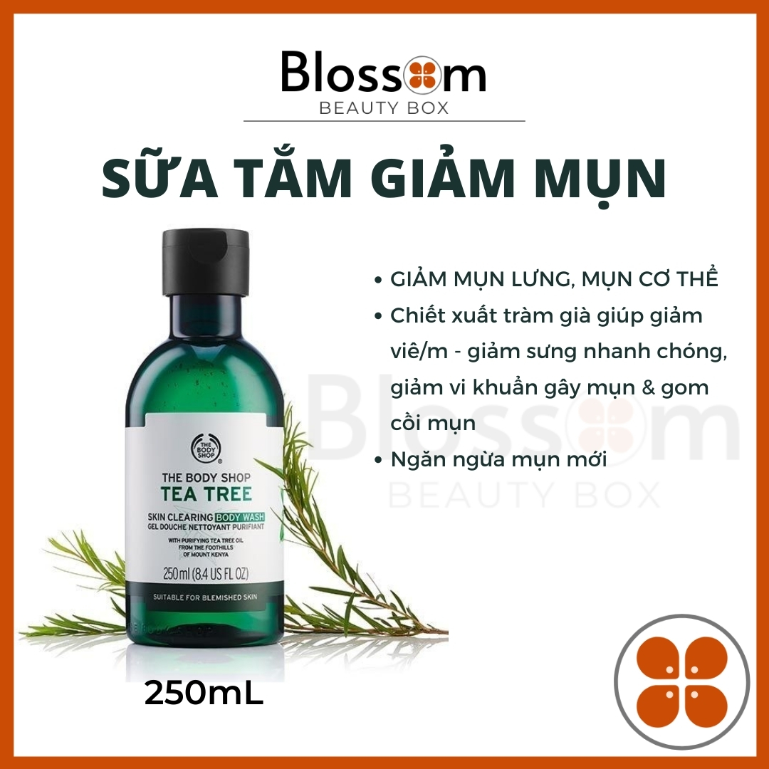 Sữa tắm giảm mụn lưng, mụn cơ thể TEA TREE TRÀM TRÀ
