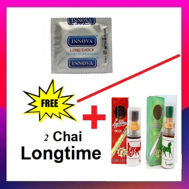 Combo 1 bao cao su gân gai ,kéo dài thời gian INNOVA tặng 2 chai xịt (nóng+lạnh) chống xuất tinh sớm LONG TIME 5ml