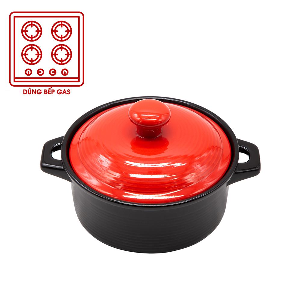 Nồi sứ ROYALCOOKS 2L- Nắp đỏ (RC-MO2109)