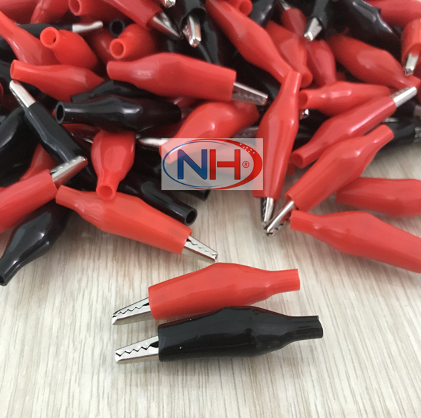 Bộ 5 Cặp Kẹp Cá Sấu mini ( 5 Kẹp Đỏ - 5 Kẹp Đen )