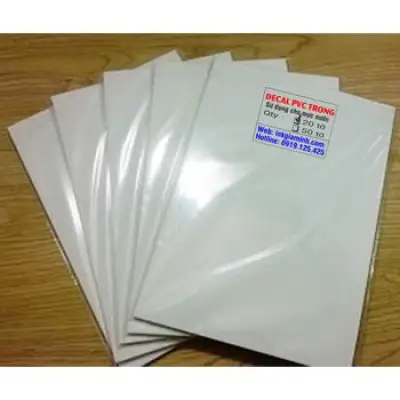 [HCM]Com bo 5 xấp giấy decal in ảnh loại PVC trong suốt - 20 tờ A4