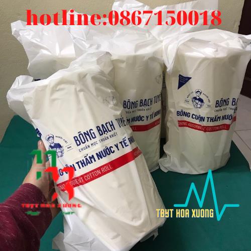 Bông cuộn 1kg bông y tế bạch tuyết