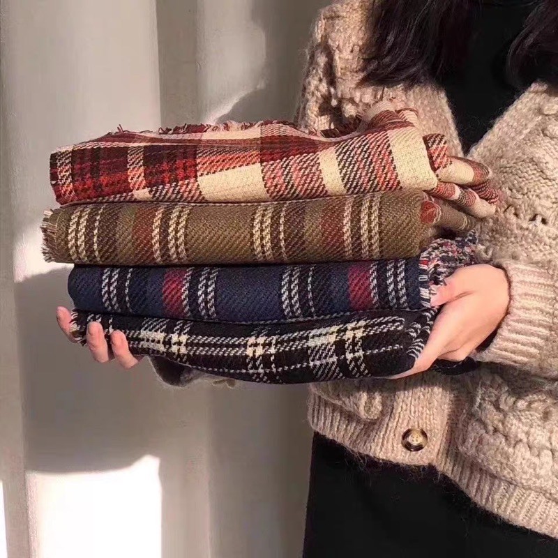 KHĂN QUÀNG CỔ CARO CỠ LỚN HÀN QUỐC SIÊU ẤM