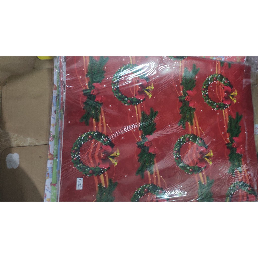 giấy gói quà giáng sinh xấp 10 tờ