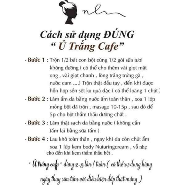Ủ Trắng cà Phê Túi 300g Dùng Cho Cả Mặt Và Body