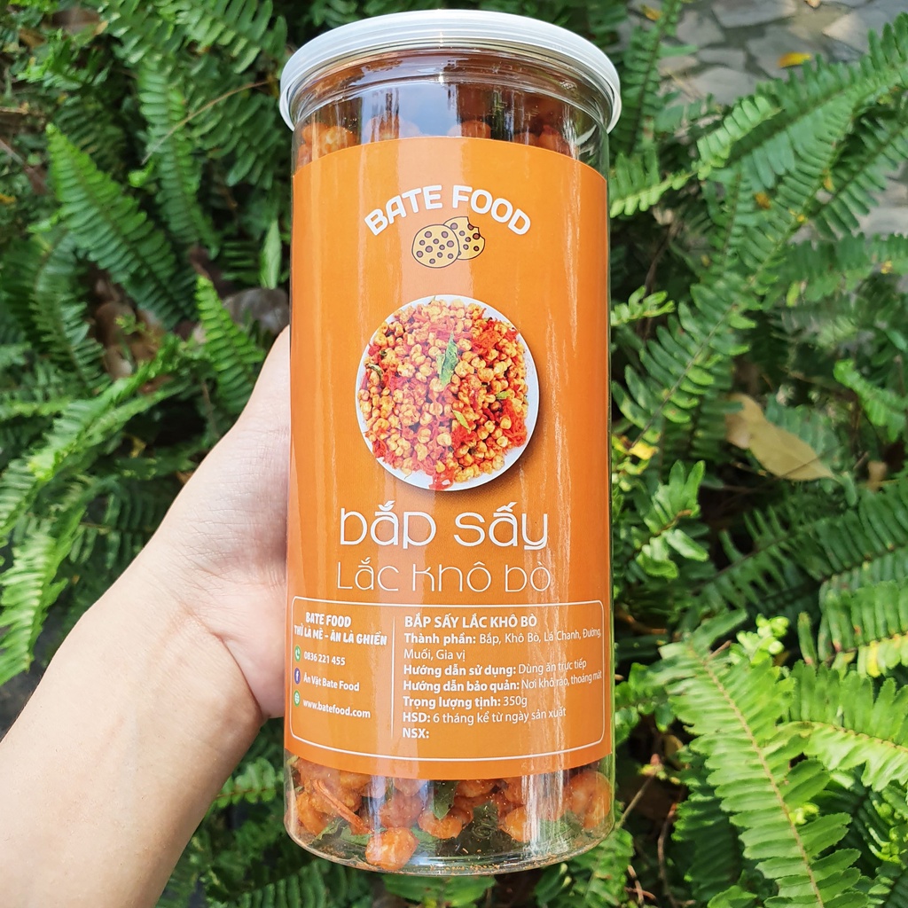 Bắp Rang Lắc Khô Bò Lá Chanh 350g