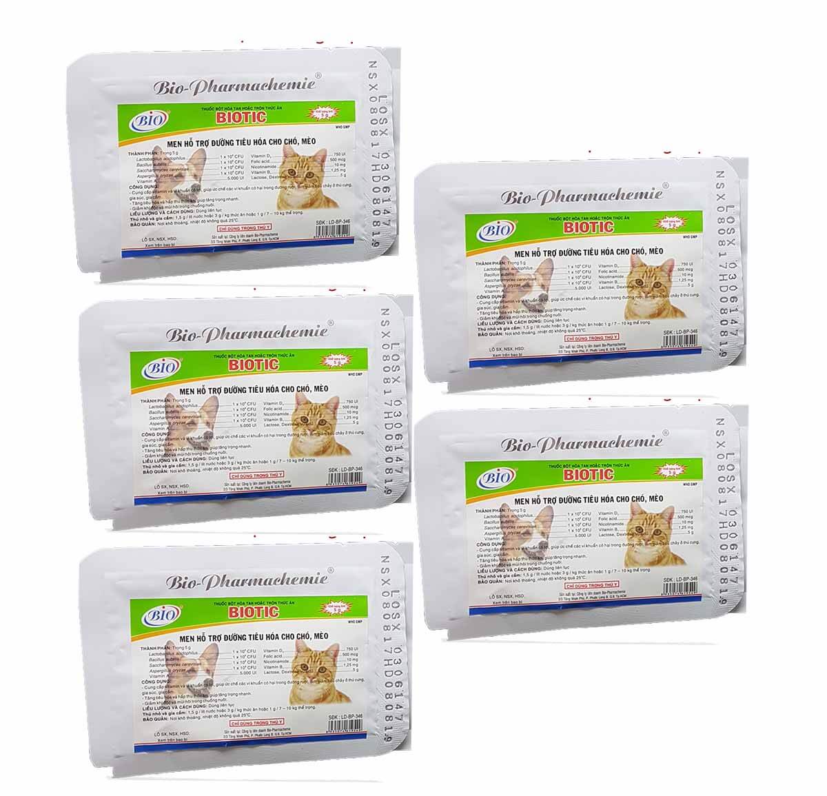 Men Tiêu Hóa Cho Chó Mèo Biotic gói 5g