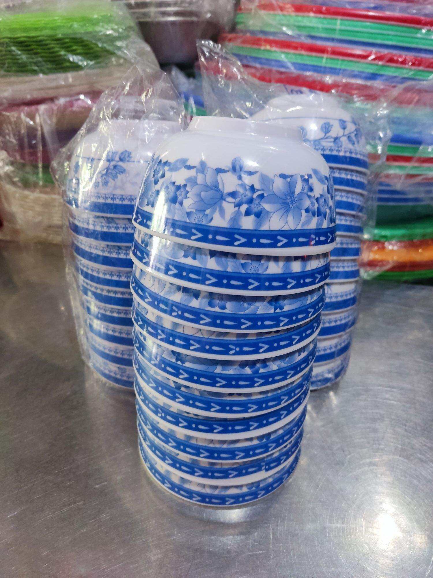 Combo 5 Chén Ăn Cơm Có Bông Melamine Đẹp