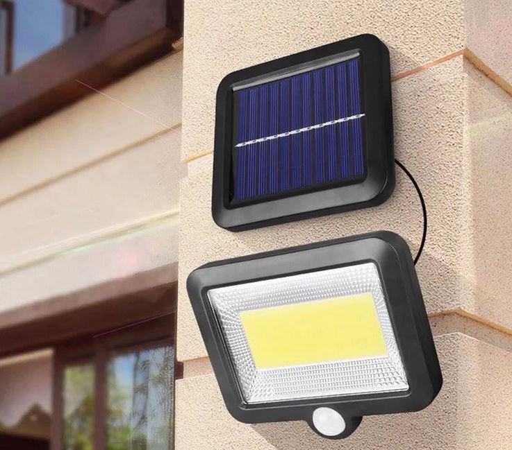 Đèn năng lượng mặt tròi cảm ứng hồng ngoại Pin tách rời 100 LED siêu sáng chống nước đèn pha led đèn pin siêu sáng đèn led đui đèn cảm ứng