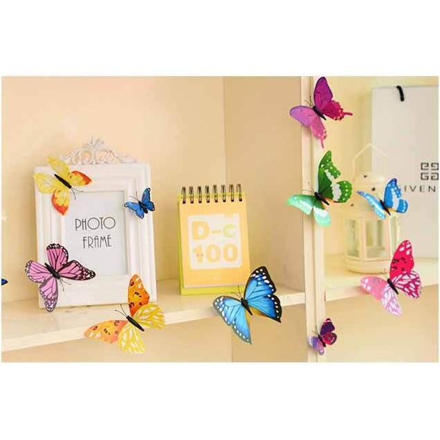 Set 12 bướm trang trí tủ lạnh hoặc dán tường
