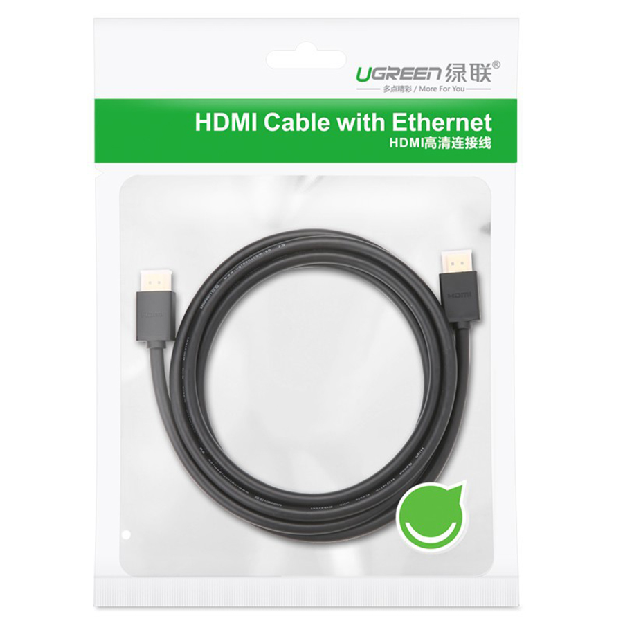 Dây HDMI Dài 3M UGREEN 10108 3D*4K - Cáp HDMI To HDMI - Hapustore