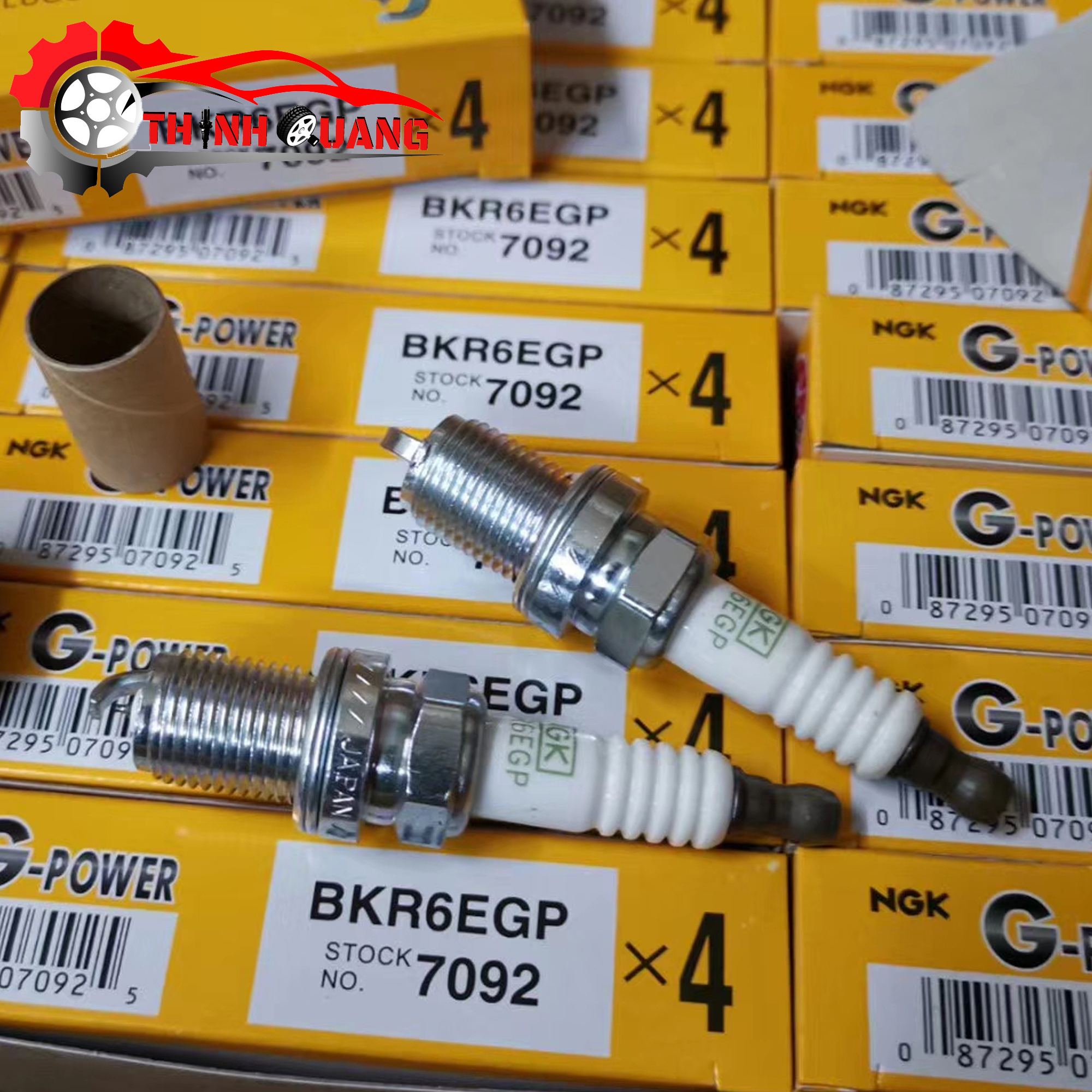 Bộ 4 Bugi bạch kim NGK xe KIA MORNING, HYUNDAI ACCENT, TOYOTA VIOS, HONDA CIVIC, DAEWOO LACETTI (BKR6EGP)