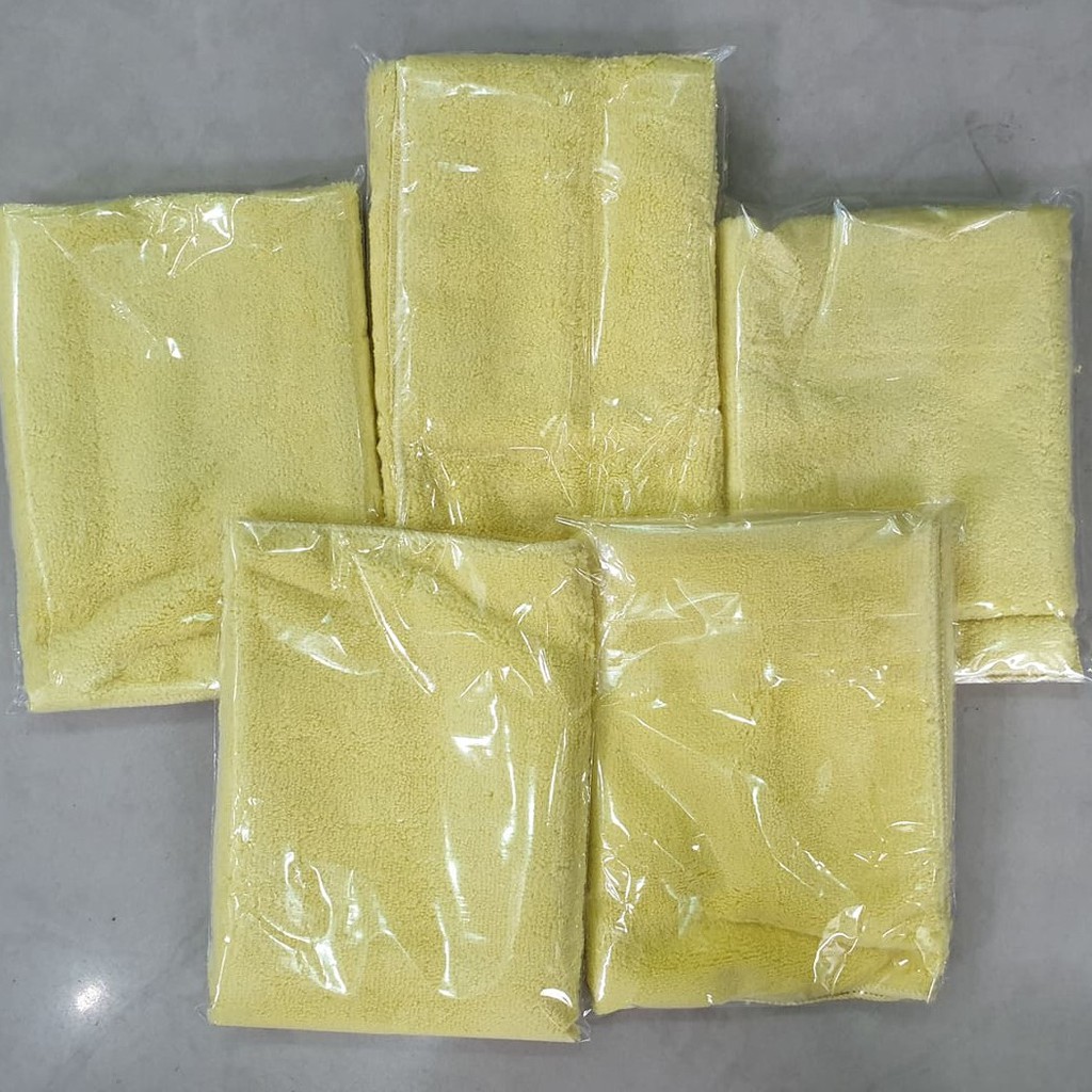 [HCM]Khăn Lau Xe Cao Cấp Microfiber 32X36 | Vàng