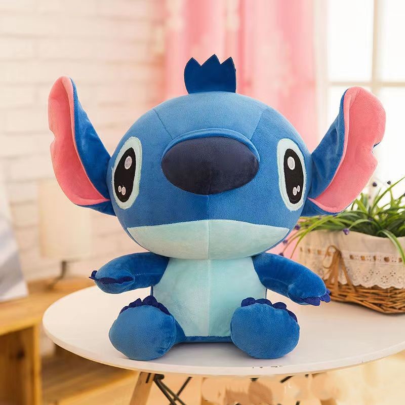 Gấu bông stitch xanh vải nhung mềm mịn 100% gòn mềm dễ thương cho bé