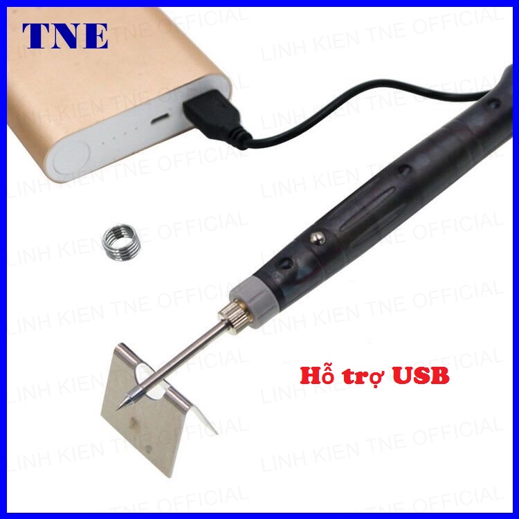 Mỏ hàn mini đầu cắm USB 5V siêu tiện lợi (Tặng  01 cuộn thiếc, 01 hộp nhựa thông)