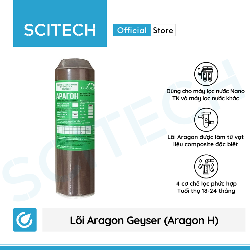 [HCM]Bộ lõi số 123 máy lọc nước Geyser TK (Lõi CTO/Cation-GAC-Aragon)