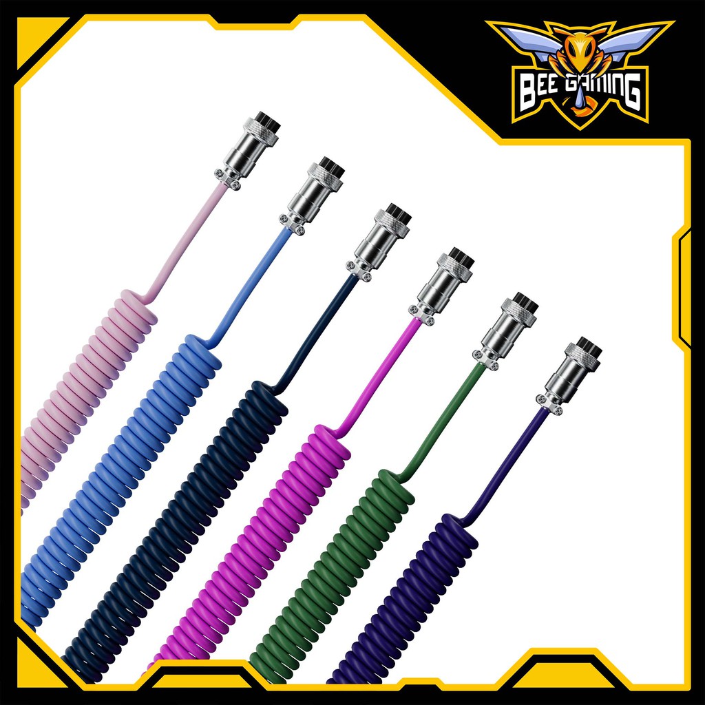 Dây cáp custom AKKO dành cho phím cơ - dạng xoắn | USB Type C - Type A