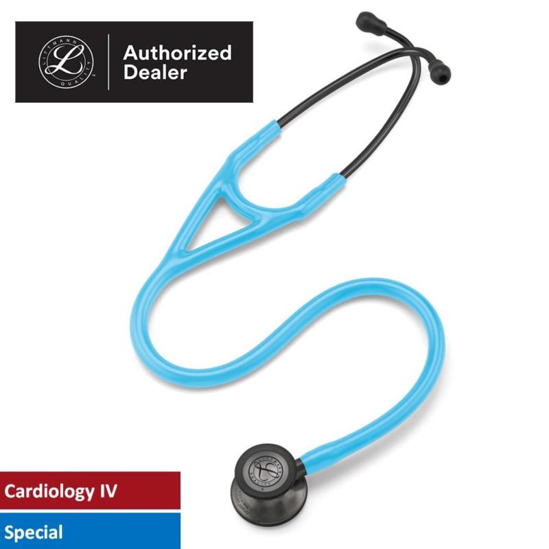 Ống nghe y tế 3M Littmann Cardiology IV, mặt nghe màu khói, dây nghe màu lam, 27 inch, 6171