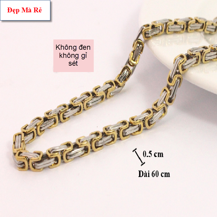 Titanium male pendant style eyelets square stylized style 5mm-commitment 1 Đổi 1 if hoen Rust