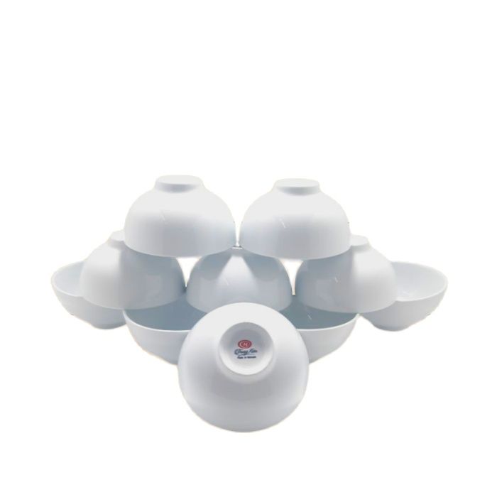 Bộ 10 Chén Cơm Sứ Trắng Việt Nam 4.5,Chén cơm sứ trắng VN