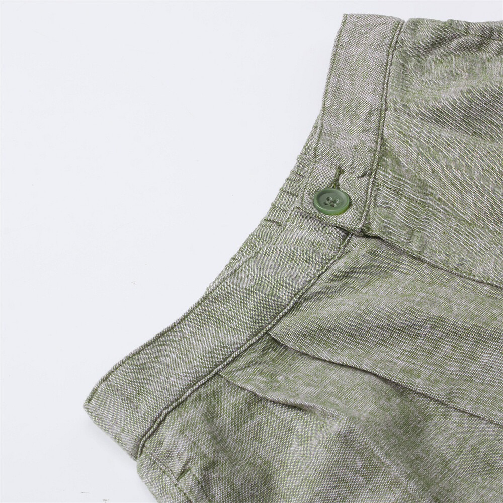 GIORDANO Quần Shorts Linen Nữ 05400233