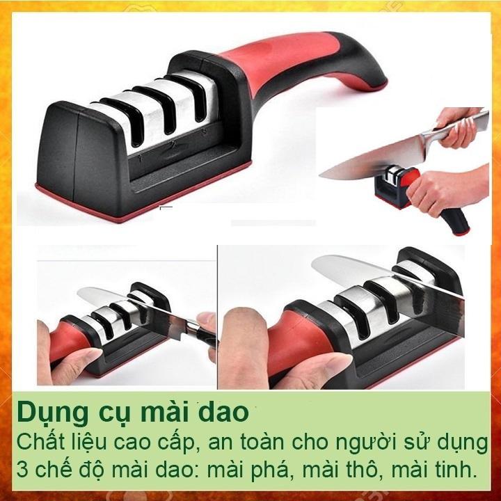 Dụng cụ dài dao có cáng dai cầm tay 3 rãnh mài siêu bén cho nhà bếp đa năng SR-2250