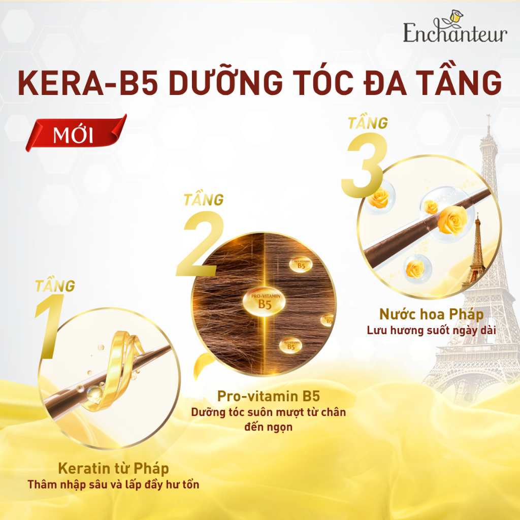 [DÂY 12 GÓI] Dầu Gội Gói Enchanteur Hương Nước Hoa – Charming / Sensation / Glamour – Thơm Lâu – Tóc Mềm Mượt