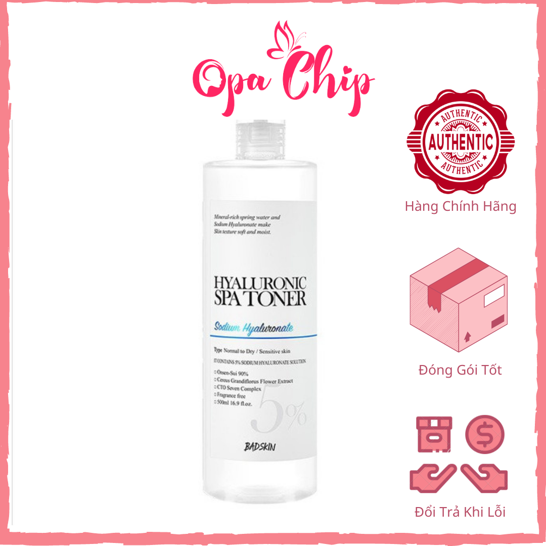 Toner cấp ẩm Badskin Hyaluronic Spa Toner