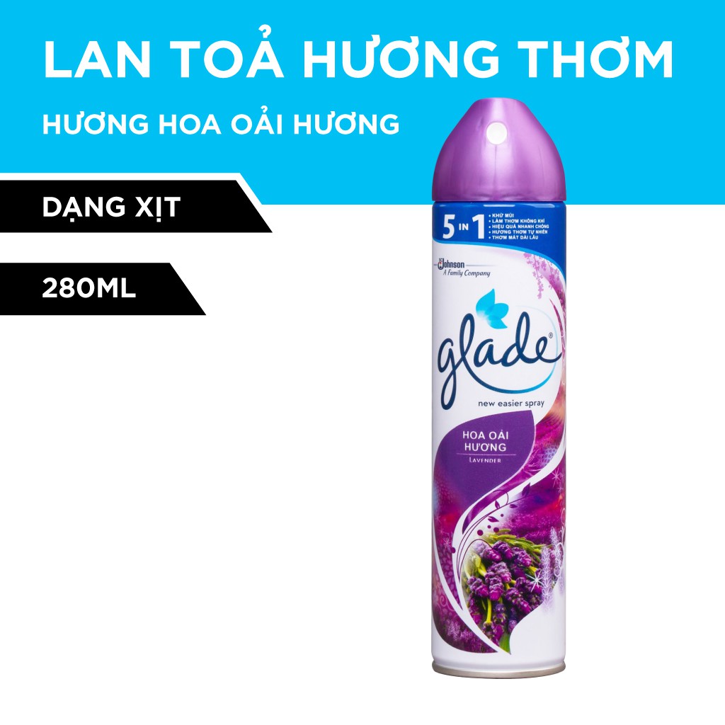 Xịt phòng Glade 280ml (Chính hãng - Nhiều mùi hương)