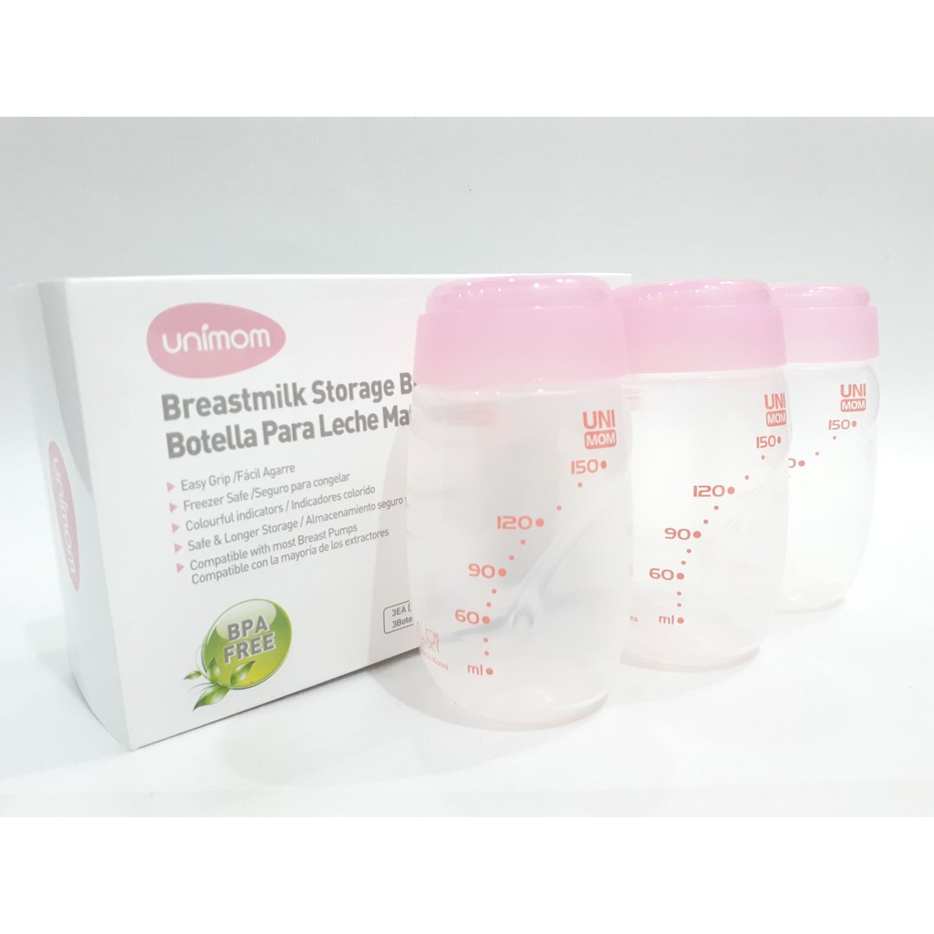 Hộp 3 bình trữ sữa Unimom 150ml (880045) Hàn Quốc