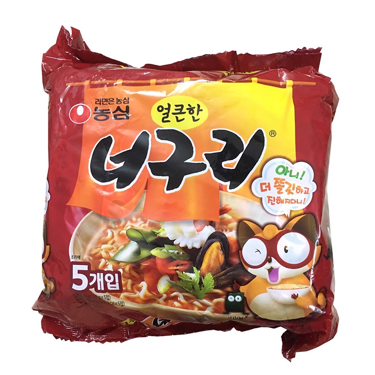 Lốc 5 Gói Mì Neoguri Cay Nóng Hàn Quốc Nongshim 120G X 5 농심) 너구리 얼큰한 맛 120g