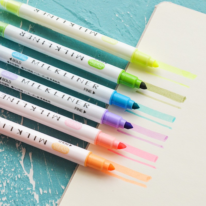 Set 12 bút highlight đủ màu dùng đánh dấu sách