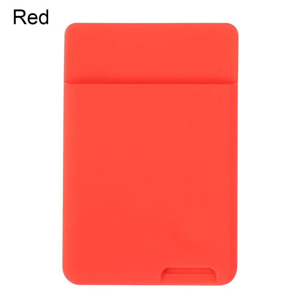 Elastic Stick On Silicone Bags Purse Sticker Card Sleeves ID Credit Card Holder Cellphone Pocket Phone Wallet Case