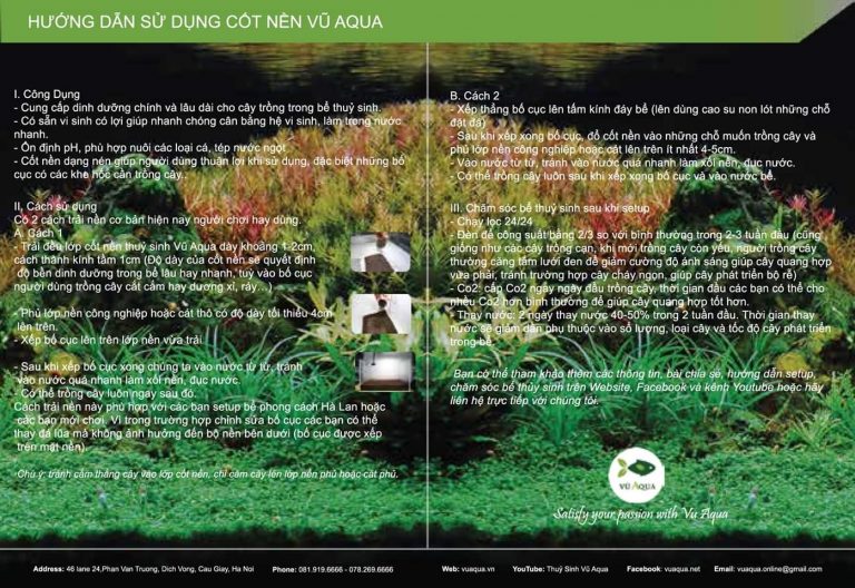[HOÀN TIỀN 10%]CỐT NỀN THỦY SINH VŨ AQUA 2 LIT