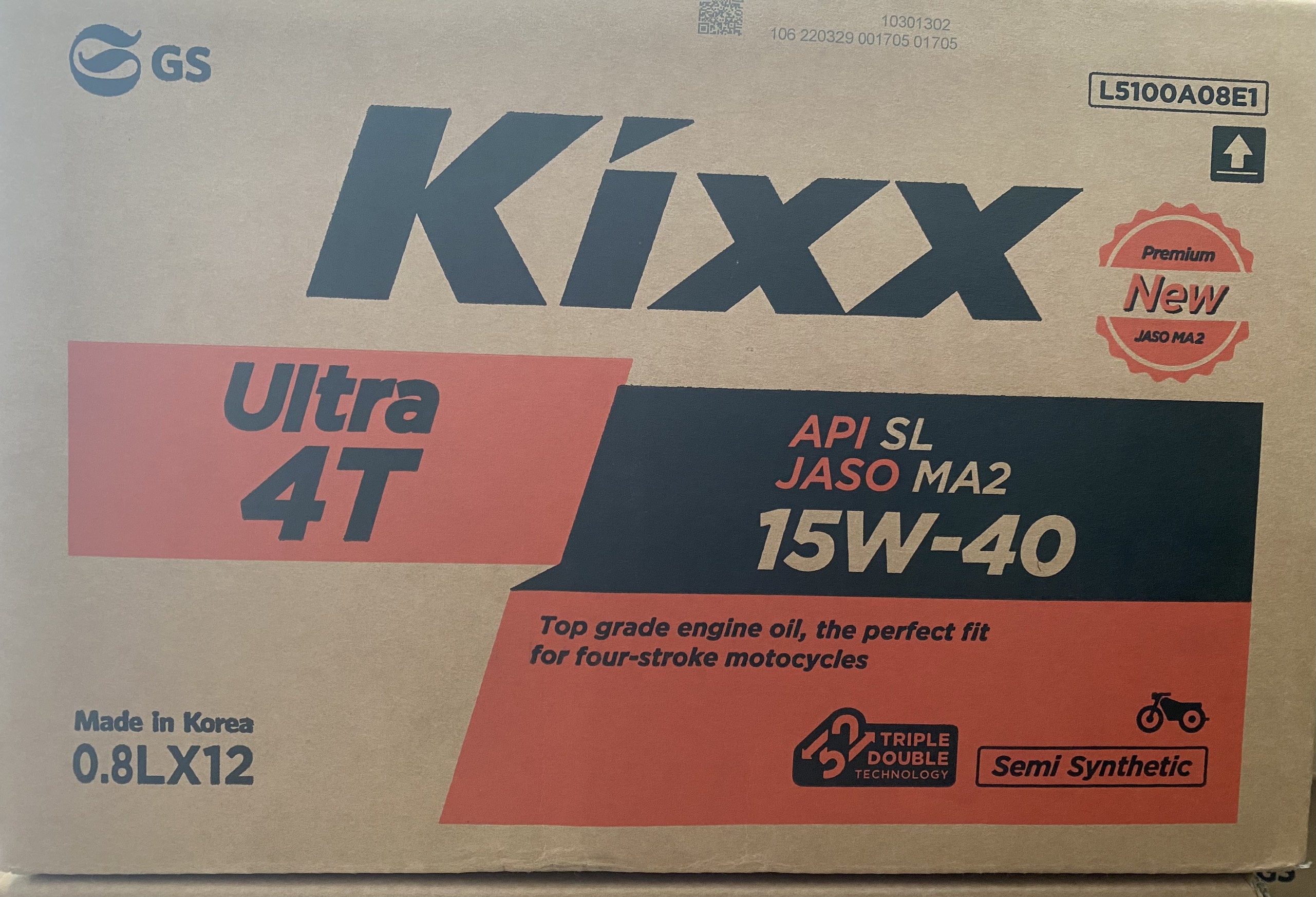 nhớt xe số Kixx 15w40 0.8L