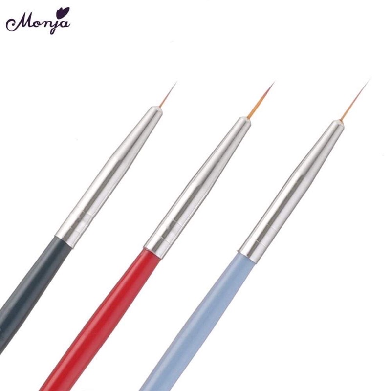 Set cọ nét 3 màu vẽ Nail đủ size