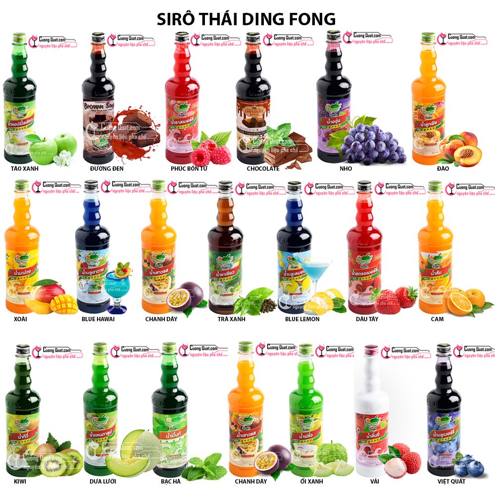 Siro DingFong  Chai 760ml - Nguyên Liệu Pha Chế Trà & Đồ Uống