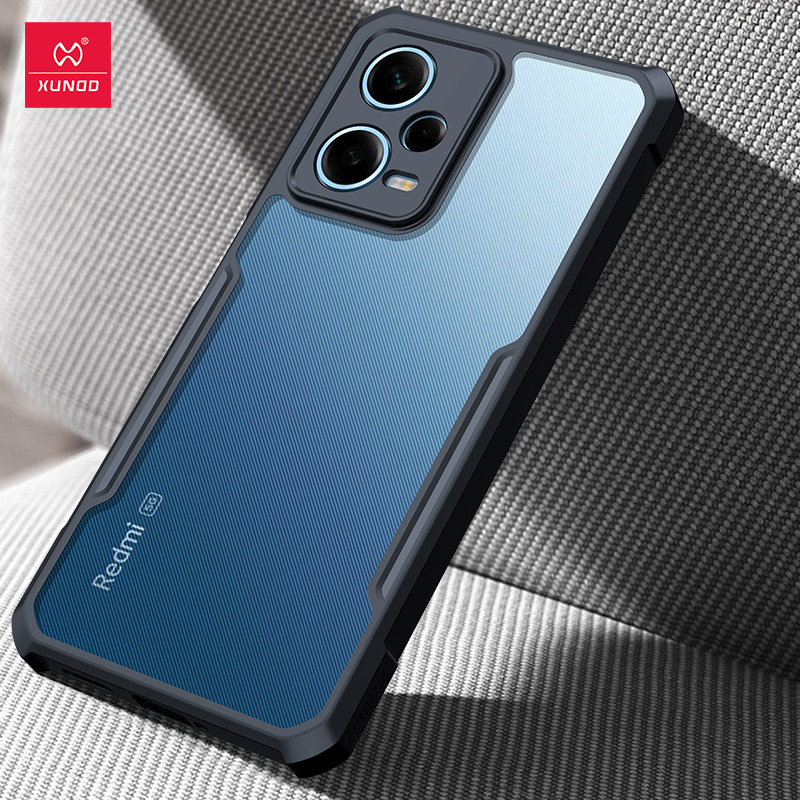 Ốp lưng XUNDD Redmi Note 13 / Note 12 / Note 12 Pro 4G,5G / Note 12 Pro Speed/ Note 12 Turbo / Poco X5 , Măt lưng trong suốt viền tpu chống