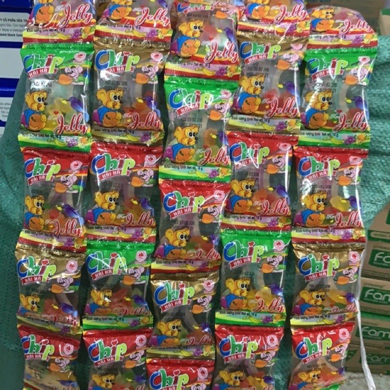 1 DÂY CHIP CHIP KẸO DẺO HẢI HÀ 10 GÓI