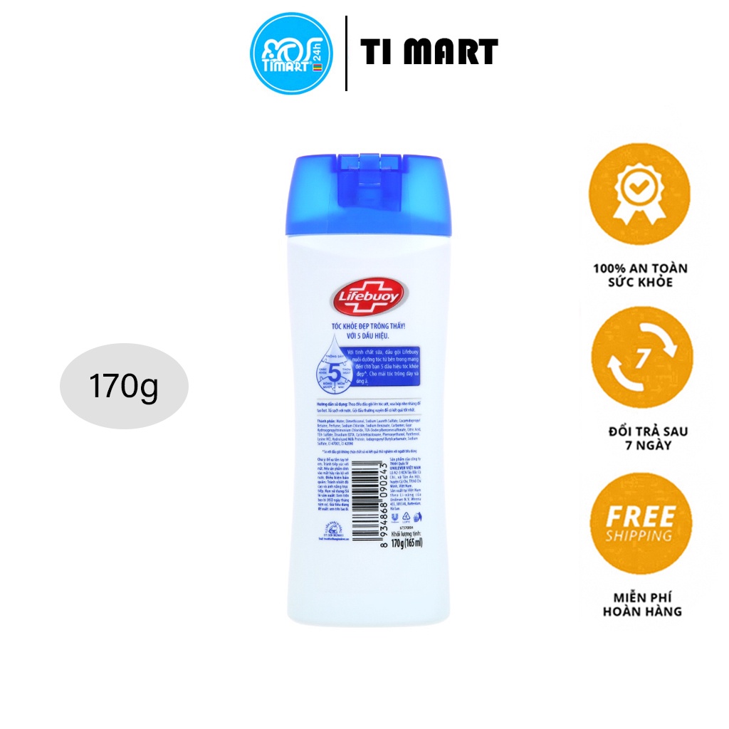 [TI MART] Dầu gội Lifebuoy tóc dày óng ả 170g