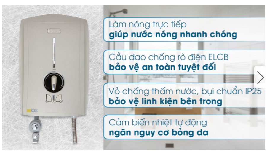 Máy nước nóng trực tiếp bơm êm Centon GD600ESPRS (INVERTER) 4.5kW