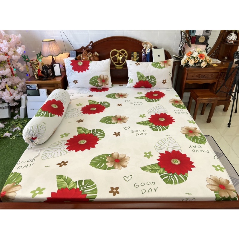 Free Ship Ga gối thun hàn quốc ( Nhận May theo yêu cầu) hoa Như Lan