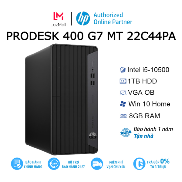 Bảng giá Máy tính bàn PC HP PRODESK 400 G7 MT 22C44PA I5-10500 8GB 1TB OB WIFI,BT WIN10 (Đen) - Hàng chính hãng new 100% Phong Vũ