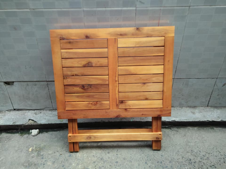 Bàn Vuông Gỗ Ghế Gỗ Cafe
