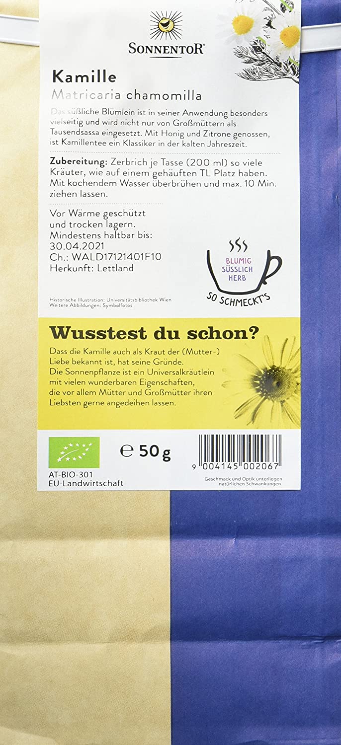 Trà hoa Cúc nguyên bông hữu cơ (Bio Chamomile Tea)