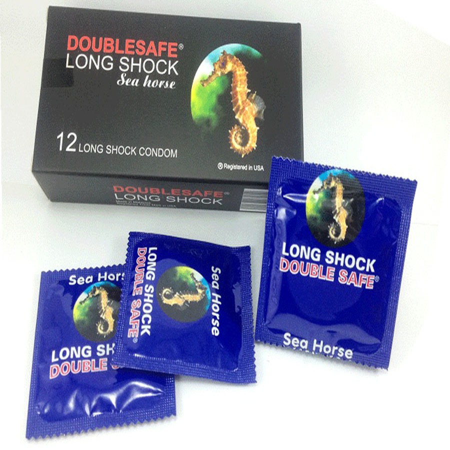 Bao cao su Double Safe Long shock kéo dài thời gian 12 bao