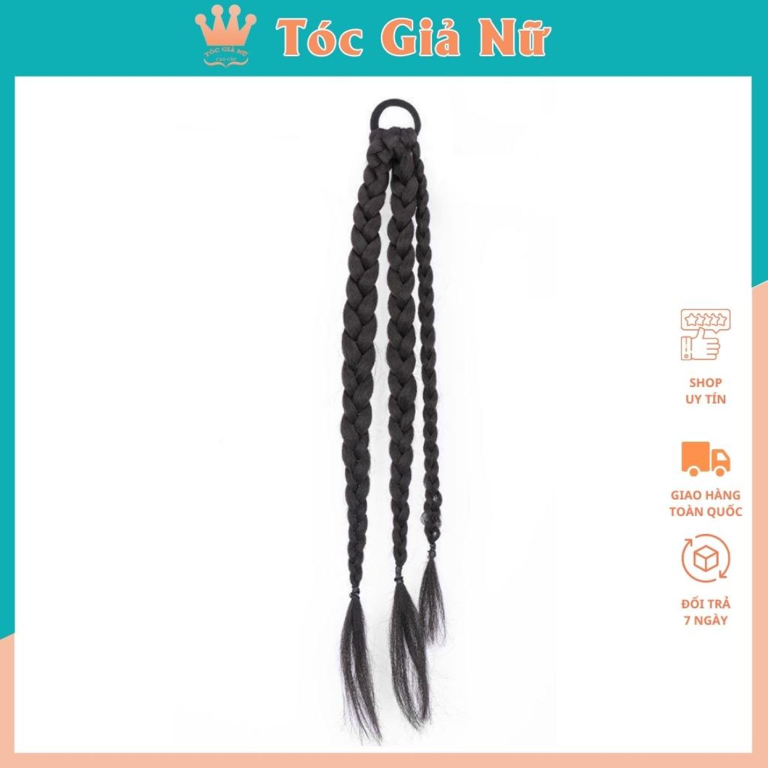 Tóc giả dây cột tóc con rít dai 60cm mẫu mới