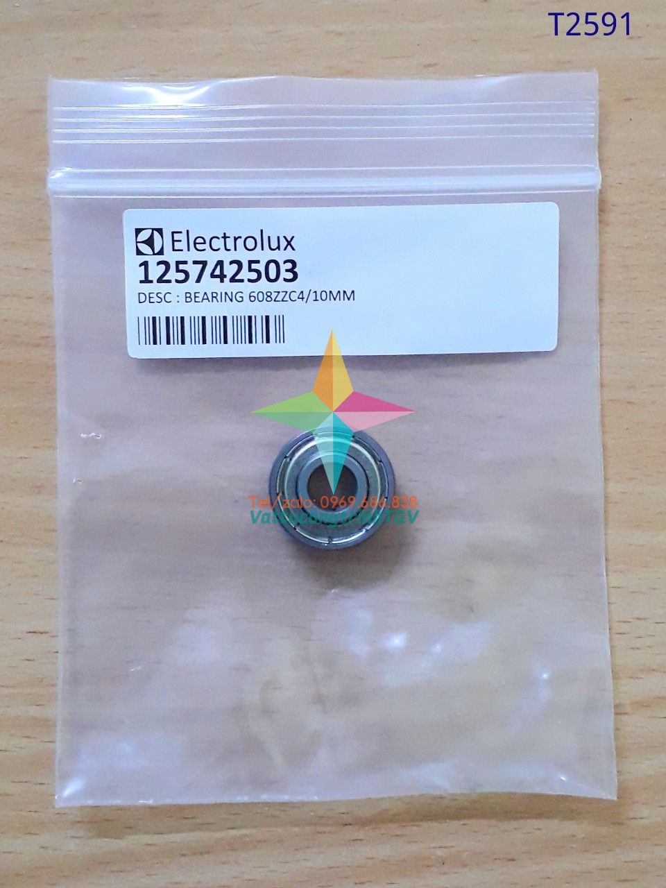 Vòng bi máy sây ELECTROLUX 608ZZC4/10MM (KT: 22 x 8 x 7 mm)