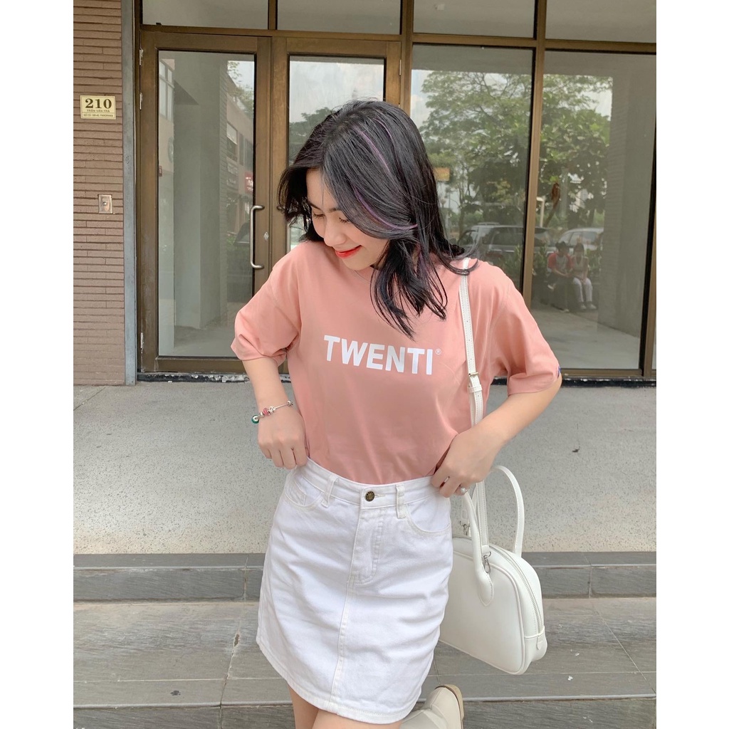 [Nhập Lazxuhuong03 - Giảm 40k/299k]ÁO THUN TWENTI COTTON FORM OVERSIZE ĐƠN GIẢN