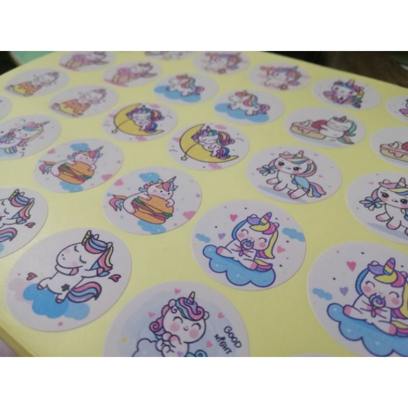 30 miếng dán stickers hình UNICORN